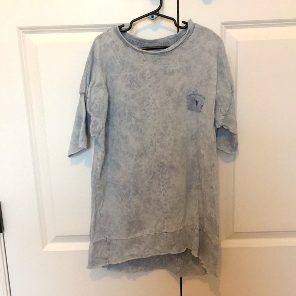 Booso washed blue T-shirt with logo patch size 10-11